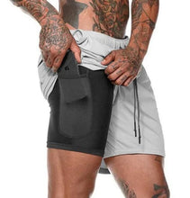 Load image into Gallery viewer, 2019 Mens 2 in 1 Fitness Running Shorts