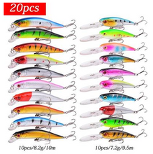 Load image into Gallery viewer, 20pcs/lot Fishing Lure Set 2 Models 20 Color Mixed Minnow Lure Crank Bait Fishing Tackle Bass Baits